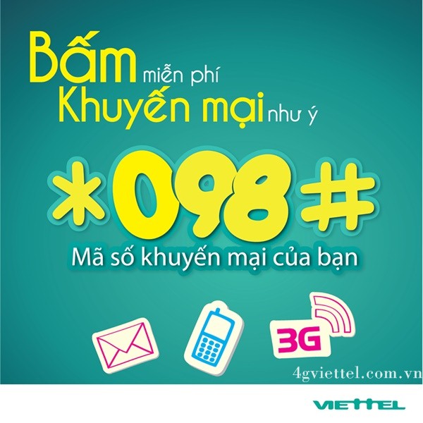 Cách dùng cú pháp tra cứu khuyến mãi *098# Viettel