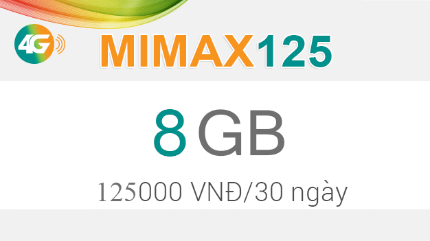 Đăng ký gói MIMAX125 Có ngay 8GB data 4G Viettel tốc độ cao chỉ với 125.000 đồng